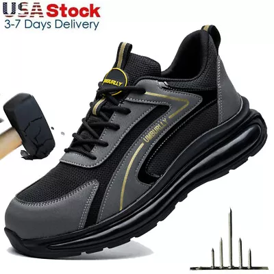 Mens Safety Shoes Steel Toe Puncture-proof Shoes Breathable  Sneakers Work Shoes • $33.29