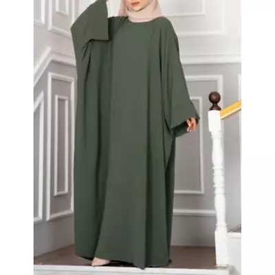 Dubai Abaya Muslim Women Maxi Dress Kaftan Jilbab Robe Islamic Modest Clothing • £37