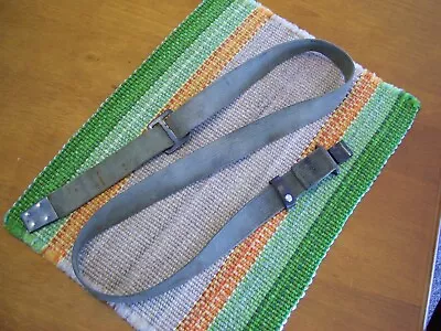 Vintage Military 1   Width Canvas Adjustable Rifle Shotgun Carrying Sling Green • $17.95