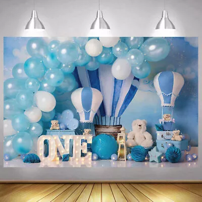 One Backdrop Boy First 1st Happy Birthday Party Newborn Photo Background Banner • $23.75