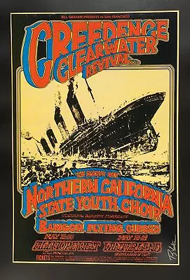 $650.65 • Buy Creedence Clearwater Revival Concert Poster Randy Tuten San Francisco 1969 Si...