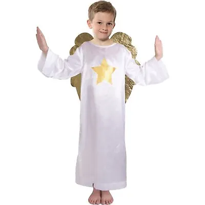 Kids Boys Xmas Nativity Angel Costume School Play Angel Fancy Dress Costume 3-14 • £9.99