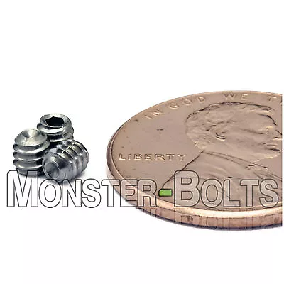 (Qty 10) #4-40 X 1/8  Stainless Steel Socket Set (Grub) Screws W Cup Point 18-8 • $4.74