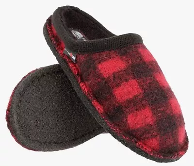 NEW!! Haflinger Women Felt Slippers 'Flair Plaid' Paprika Size EU 39/US 8.5 • £80.76