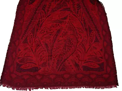 MERONA - Red And Black - Paisley - 22  X 78  Scarf! • $11.99