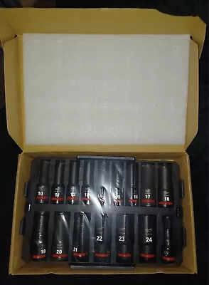 Milwaukee 16 Piece 1/2 Inch Impact Sockets And Tray Set 48-66-6818 • $70