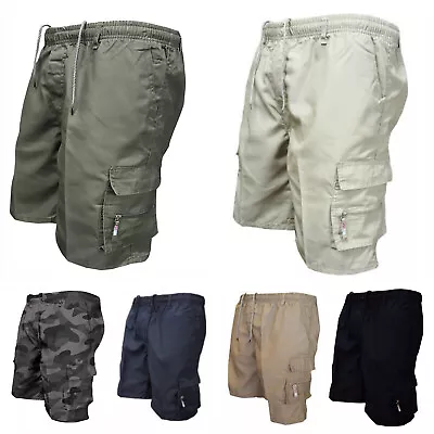 Men's Casual Chino Cargo Shorts Pants Multi Pockets Summer Beach Trousers S-5XL • $16.99