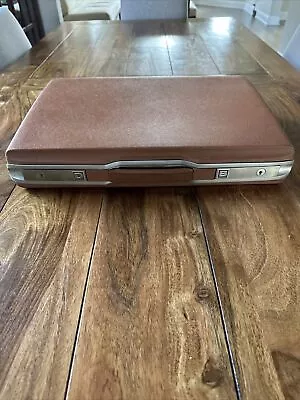 VTG Samsonite Royal Traveller Slim Hard Shell Briefcase Attache Brown No Key • $24.95