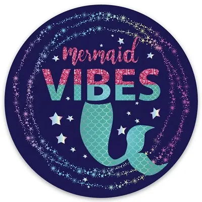 Mermaid Vibes Water Bottle Phone Laptop Car Beach 3” UV Sticker VSCO • $5.95