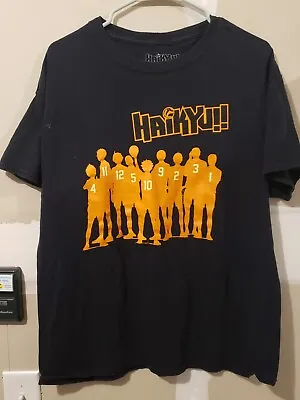 Haikyuu Karasuno Volleyball Team T-Shirt Size Mens Large Haikyu!! Anime Black • $7.98