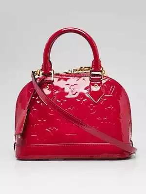 Louis Vuitton Rouge Indian Monogram Vernis Alma BB Bag • $895