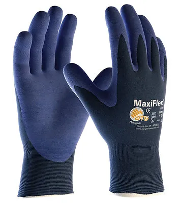 6 X MaxiFlex Elite 34-274 Nitrile Foam Work Gloves High Dexterity Lightweight • £24.60