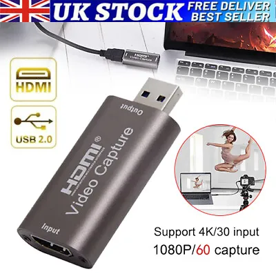 1080P HD Audio Video Capture Card 4K HDMI To USB 2.0 Video Capture Device 60HZ • £6.99