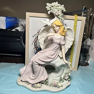 Rare Member's Mark 14  O’Well Blonde Angel Surrounded By Roses With Dove On Wing • $29.95