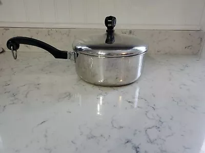 Vintage Farberware Aluminum Clad Stainless Steel 1.5 Qt Sauce Pan & Lid NY USA • $21.84