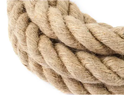 £1.45 • Buy 100% Natural Jute Hessian Rope Cord Braided Twisted Boating Sash Garden Decking