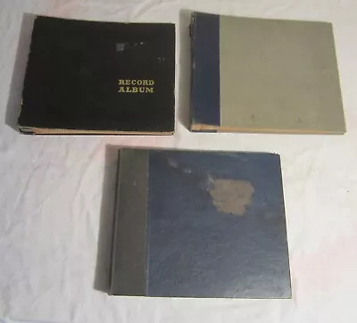 Three 10-Inch 78 Rpm RECORD STORAGE ALBUMS - Two Unbranded One UNITED ALBUM Co. • $34.56