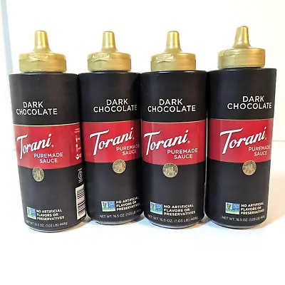 Torani Dark Chocolate Sauce Mocha Coffee Puremade Dessert Topping 4 Bottles • $29.37