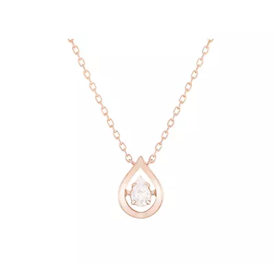 J.Estina MIOELLO Necklace JJMENQ1BF616R4420 14K Rose Gold C.Z White K-Beauty • $469.33