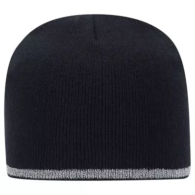 8 Inches Reflective Knit Short Beanie - FREE SHIPPING • $16.99