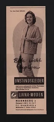 Nuremberg Advertising 1958 Liana Fashion Maternity Dresses • £20.71