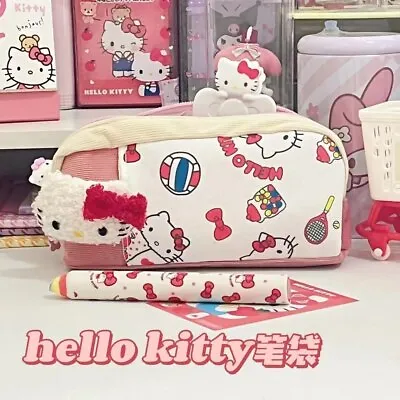 Hello Kitty Pencil Case Pen Bag Pencil Stationery Storage Bags Student Gifts • $21.99