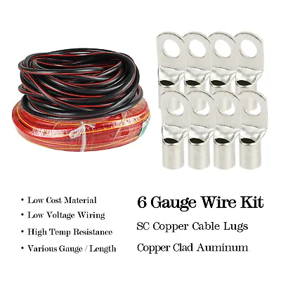 6 AWG Gauge Car RV Solar Electrical Power Cable CCA Marine Battery Inverter Wire • $23.74