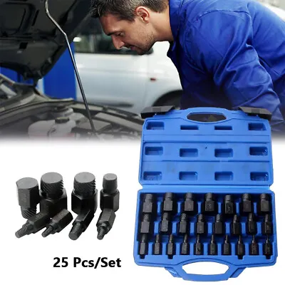 25Pcs Screw And Bolt Extractor Set Screw Extractor Remover Broken Bolt Remover • £37.55