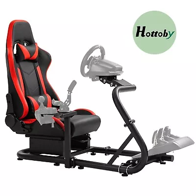 Hottoby Racing Simulator Cockpit Stand With Red Seat Fits Logitech G923 G29 G920 • $289.99