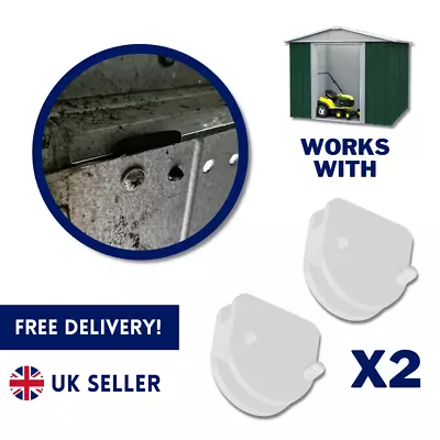 2 Metal Shed Replacement Door Slides Compatible With Yardmaster Outsunny UK • £9.99