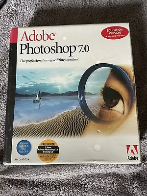 Adobe Photoshop 7.0 SEALED Mac OSX Mac OS Education Version ! • $399