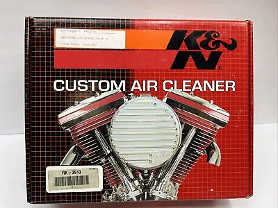 K&N Custom Air Cleaner Chrome Round Ball Milled Harley 1991-98 XL 1200 Sportster • $59.99