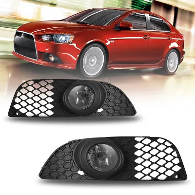 Fog Lights For 2009-2015 Mitsubishi Lancer Driving Bumper Lamps W/Wiring Switch • $42.69