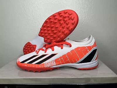 Adidas X SPEEDPORTAL MESSI.3 TF White Unisex Indoor Soccer Shoes US Mens Size 11 • $69.95