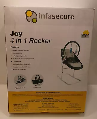 InfaSecure Joy 4 In 1 Rocker Baby Swing Cradle Rocker Chair Infant Newborns Seat • $76.49