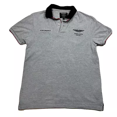 Aston Martin Racing Hackett Gray Polo Shirt Adult Short Sleeve Medium HM560197 • $39.99