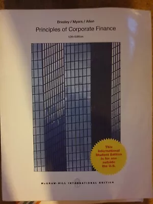 £12 • Buy Principles Of Corporate Finance 21st  Edition