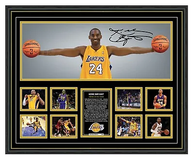 $109.99 • Buy Kobe Bryant Wings La Lakers Signed Photo Framed Limited Edition Memorabilia
