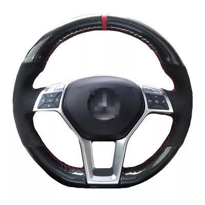 Steering Wheel Cover For Mercedes Benz C220 C Class E212 E250 E350 A45 AMG C218 • £52.78