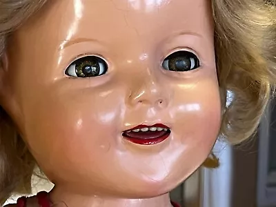 22” SHIRLEY TEMPLE 1930s Composite Doll IDEAL Novelty And Toy Copyright Mark COP • $195