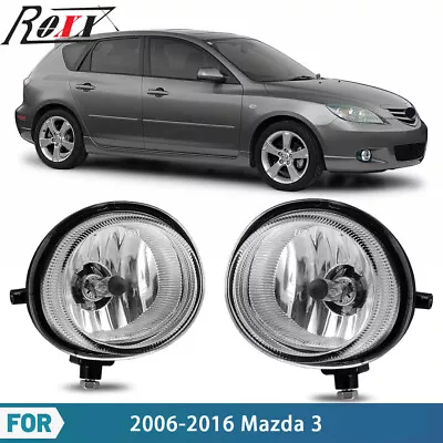 Fog Lights For 2006-2011 Mazda 3 6 CX-5 CX-7 Driving Bumper Lamps Clear Len Pair • $39.99