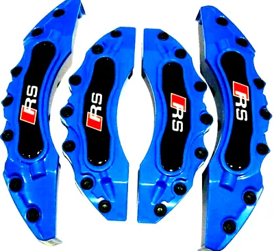 4x Blue RS Brake Caliper Covers B8 B9 B10 Front A1 A2 A3 A4 A6 A8 A5 A7 Q3 Q5 Q7 • $59.90