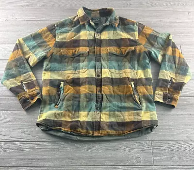 Woolrich Mens Jacket Insulated Flannel Button Up Size Large Vintage Plaid • $27.19