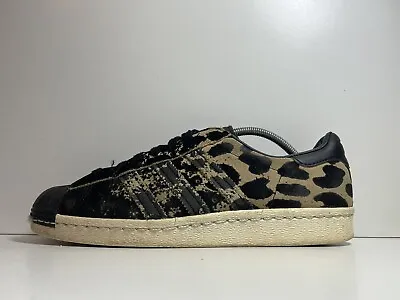 ADIDAS SUPERSTAR 80s LEOPARD PRINT  BLACK TRAINERS SIZE 6 UK  • £36.12