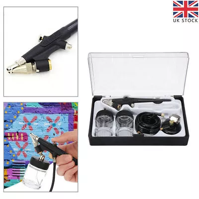 Pro Mini Air Brush Set Artist Crafts Airbrush Spray Gun For Hobby Art Paint Nail • £11.96