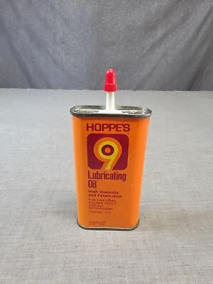 Vintage HOPPE'S High Viscosity Penetration Lubricating 3 Oz Gun Oil Tin - Empty • $6.99