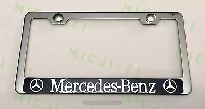 Mercedes Benz With Logo Stainless Steel License Plate Frame Holder Rust Free • $12.99