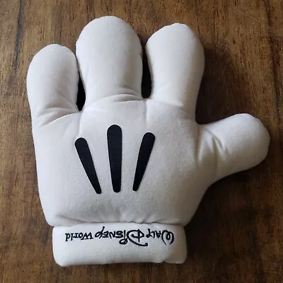 VINTAGE 10” LEFT Walt Disney World Mickey Mouse White Plush Costume Gloves Hands • $14