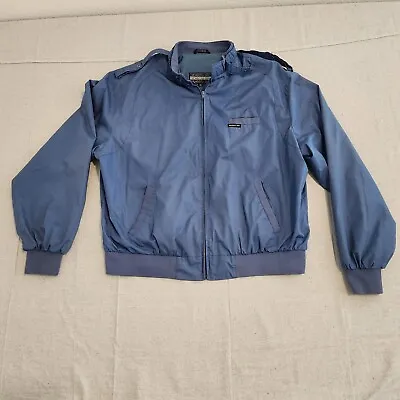 Vtg Members Only Jacket Mens XXL Blue Bomber Full Zip Lined Lightweight 80s • $34.88