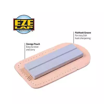 Eze Lap 25 X 75mm Fine Diamond Plate Sharpener With Leather Pouch • $62.95